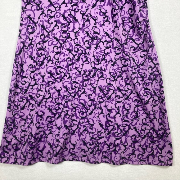 Athleta Women’s A-Line Mini Dress Faux Wrap V-Neck Cap Sleeve MP Purple - Picture 6 of 11